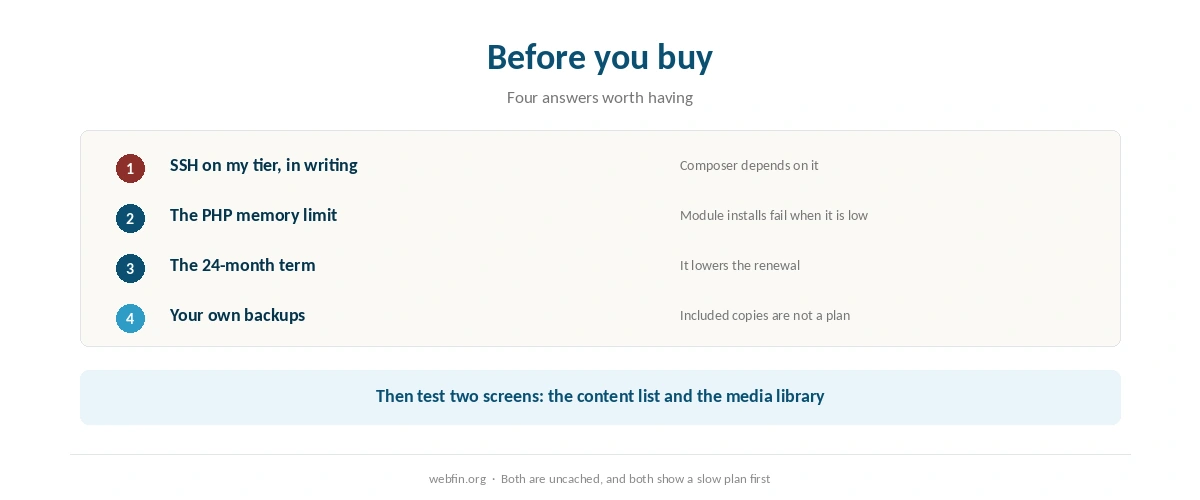 Checklist for running Drupal on SiteGround