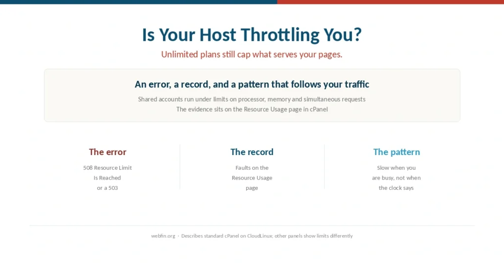Cover for a guide to checking whether a web host is throttling a site